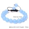 10 mm MatteNatural Gray Strip Agat Stone Bead Bracelets Women Handmade Adjustable Braid Bracelet Woven Men Fashion Bangle-Lava Rock view 3