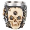 Agatige Skull Shave Bowl, Stainless Steel Unbreakable Handmade Lather Mug Shave Soap Cup Mug for Shave Cream & Soap view 1
