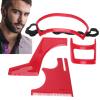 Agatige 4Pcs Beard Shaping Tool Kit for Men, Beard Styling Shaping Stencil Neckline Trimming Guide Hairline Template Outliner for Beard Trimmer or Razor view 1