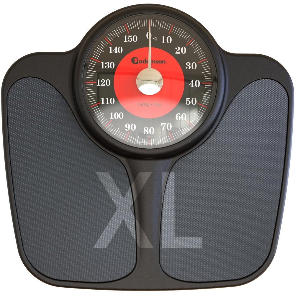 Adamson A23 KG Bathroom Scales - Up to 160kg, Anti-Skid Rubber Surface, Extra Large Numbers - High Precision Weighing Scales for Body Weight - Durable with 20-Year assurance - New Version