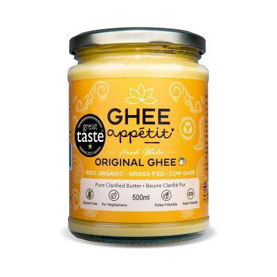 Ghee Apptit Organic Ghee 500 ml I Certified Organic I Free Range Grass Fed Ghee I Ghee Butter I Vegetarian I Ayurveda Ghee Recipe I Pure Clarified Butter I Artisan Ghee