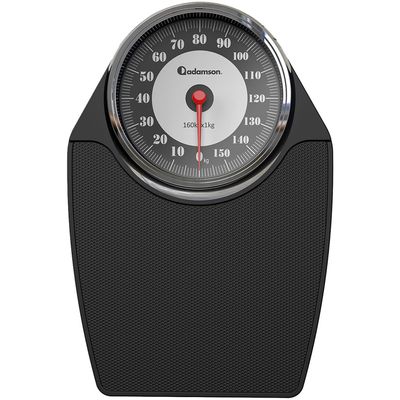 Adamson A24 KG Bathroom Scales - Up to 160kg, Anti-Skid Rubber Surface, Extra Large Numbers - High Precision Weighing Scales for Body Weight - Durable with 20-Year assurance - New Version