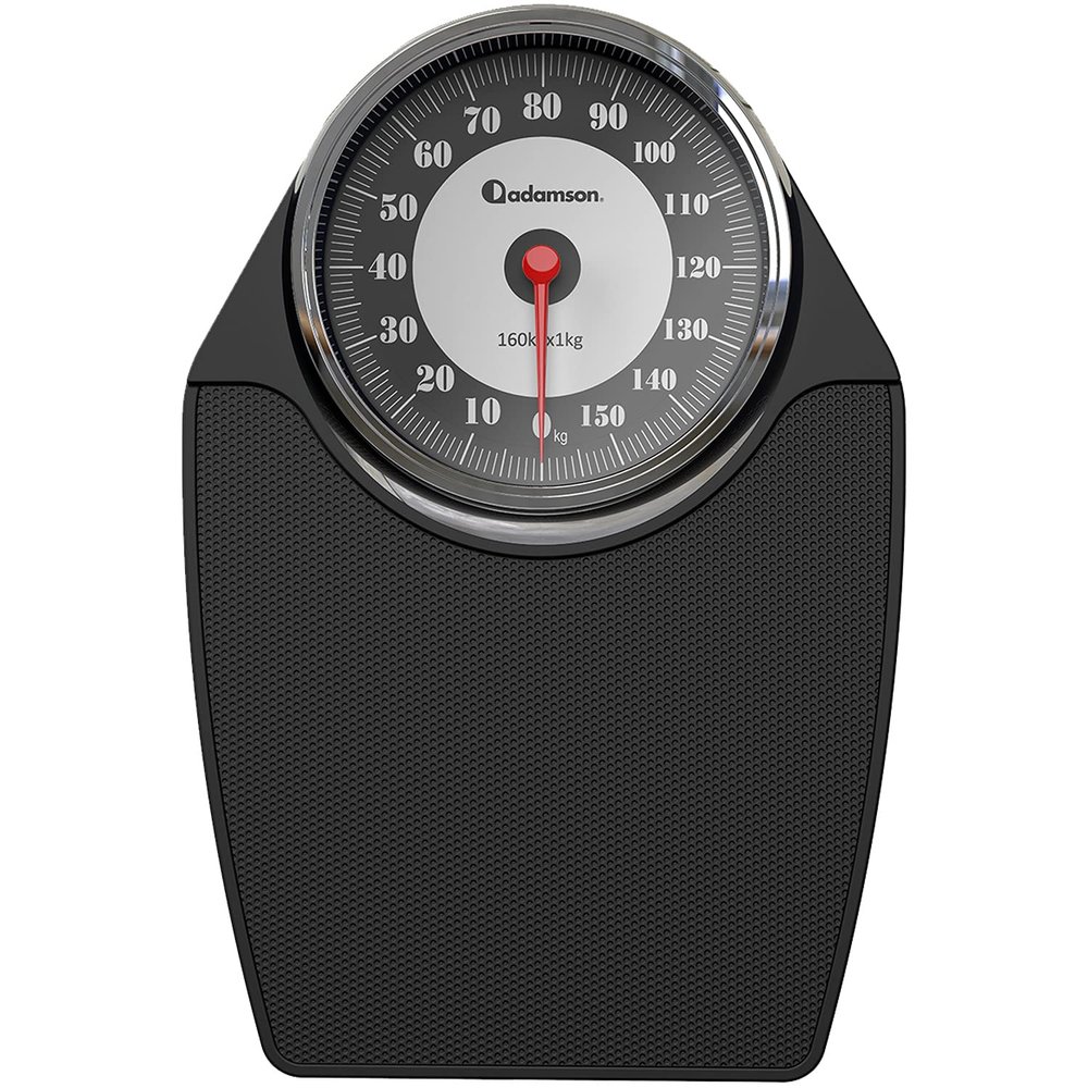 Adamson A24 KG Bathroom Scales - Up to 160kg, Anti-Skid Rubber Surface, Extra Large Numbers - High Precision Weighing Scales for Body Weight - Durable with 20-Year assurance - New Version