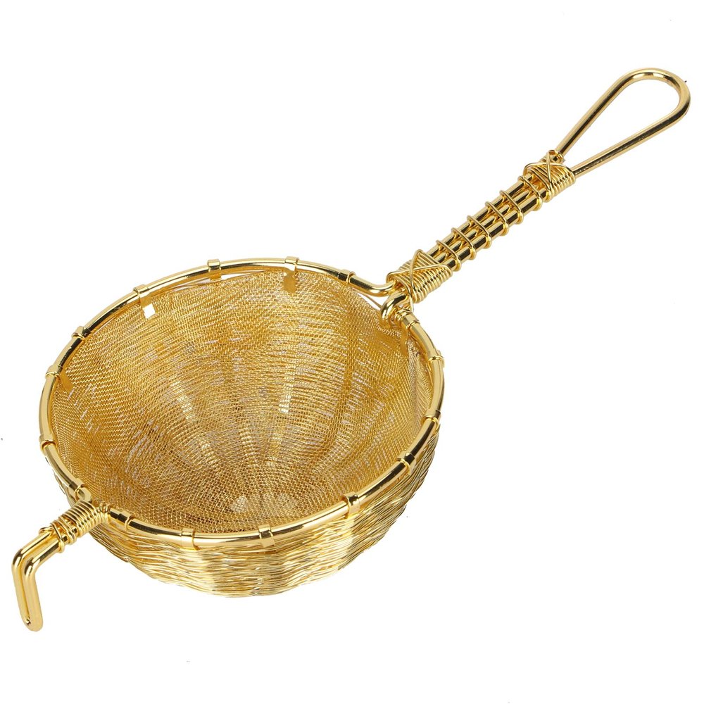 Tea Accessories,Tea Infuser Strainer Hand Made Copper Reusable Teapot Filter with Long Handle for Tea Maker,Tea Infuser Copper