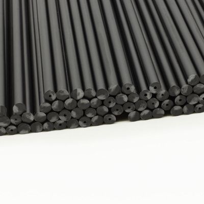 Plastic Lollipop Sticks - 190mm x 4.5mm Pack of 100 (Black)