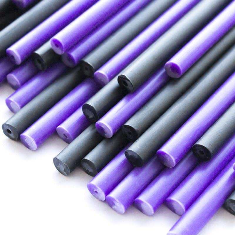 150mm x 4.5mm Purple Potion Plastic Lollipop Sticks (Purple & Black) - (20 Pk) 500 Pcs