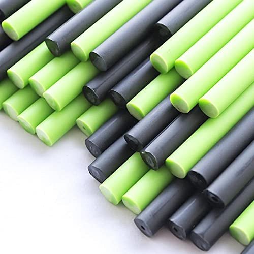 150mm x 4.5mm Ghoulish Green Plastic Lollipop Sticks (Green & Black) - (20 Pk) 500 Pcs