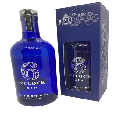 6 O'clock London Dry Gin in gift box, 70cl by Easy Wine Shop