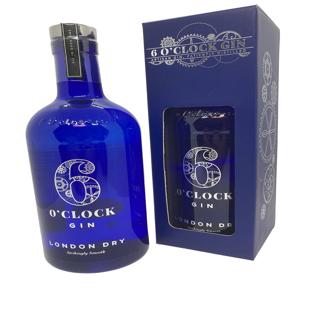 6 O'clock London Dry Gin in gift box, 70cl by Easy Wine Shop