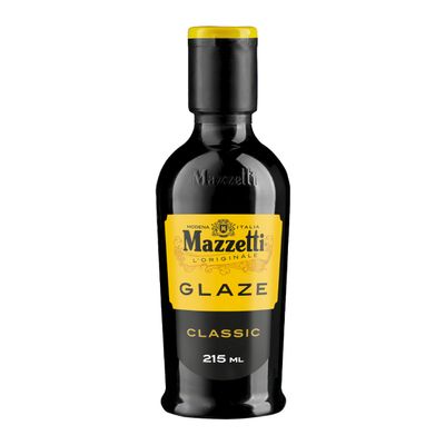 Mazzetti Balsamic Glaze, with Balsamic Vinegar of Modena. The original gourmet glaze, thick and sweet. Perfect for salads, meats and vegetables. Made in Italy, Black, 215 ml (Pack of 1)