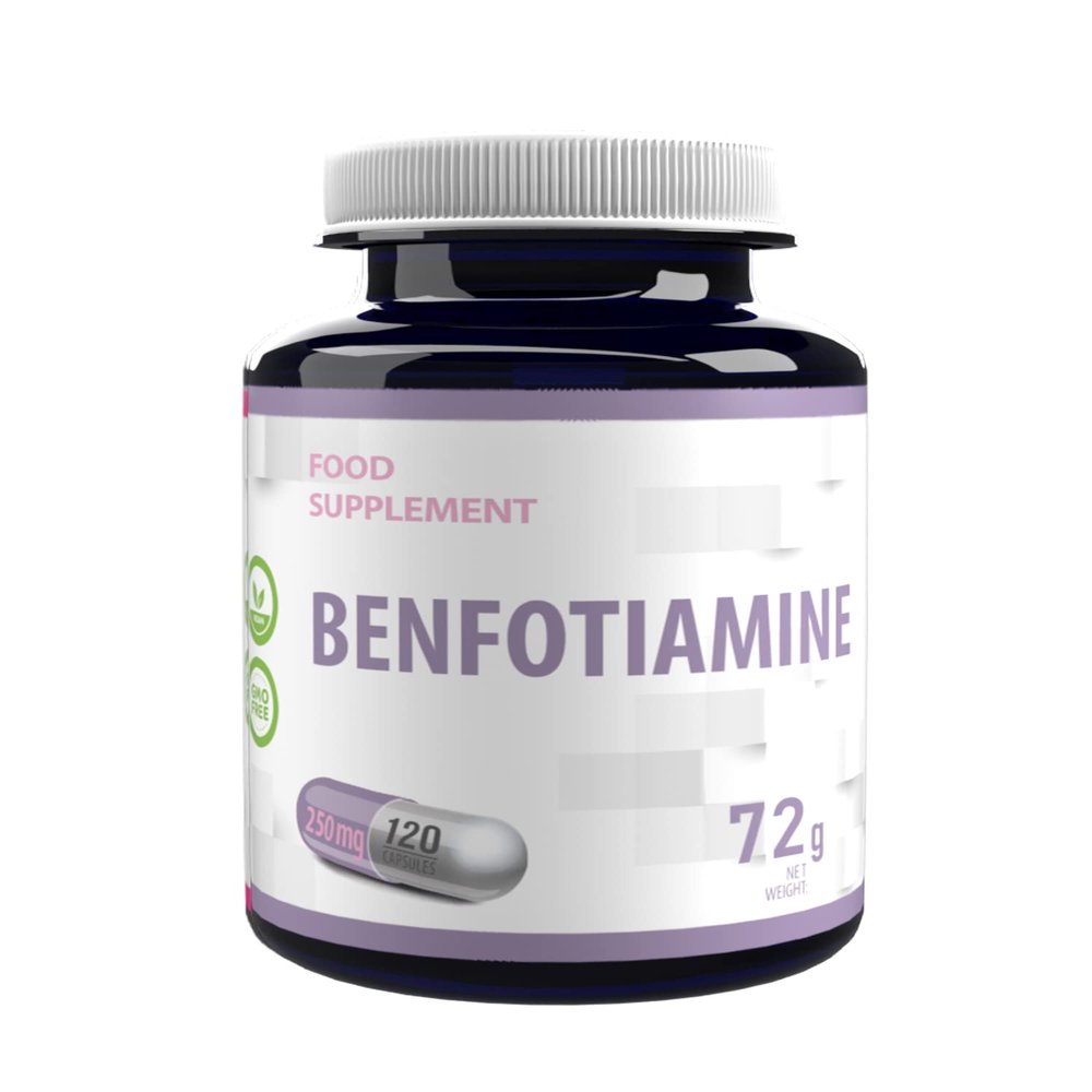 Hepatica Benfotiamine 250mg  120 Vegan Capsules | High-Strength Vitamin B1 | 3rd Party Lab Tested | Gluten-Free, Non-GMO