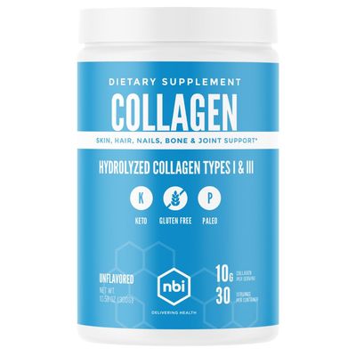Hydrolyzed Collagen Types I & III, Unflavored, 10.58 oz (300 g), NBI