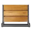 Home Aesthetics 18" ADA Compliant Folding Serena Teak Wood Shower Bench Seat, Matte Black Frame, Clear Coated for Extra Protection, Foldable Aluminum Wall-Mounted Fold Up Bathroom Stool Seating Chair view 4