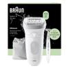 Braun Silk-pil 7 Epilator with Wide Head for Easy Hair Removal, Braun Epilator for Women, Wet & Dry, Lasting Smooth Skin, Bikini Trimmer Women, 7-210, White/Flamingo view 1