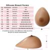 DFGGE Women's Wheat 1 Pair Self-Adhesive Silicone Breast Forms - Waterdrop Prosthesis Crossdresser Mastectomy Cosplay Transvestite Enhancers Fake Boobs,XL~1000g/Pair view 4