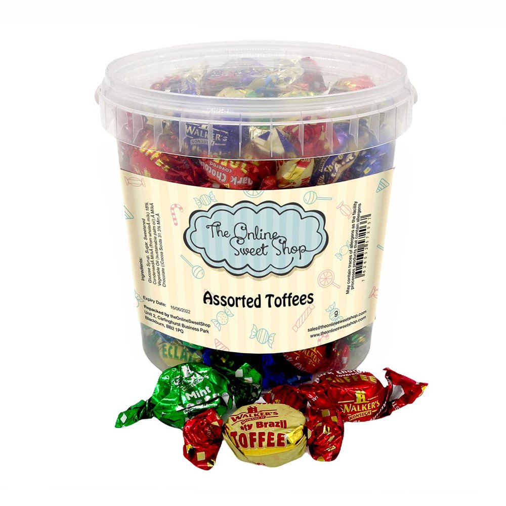 Assorted Toffees and Eclairs Sweets Bucket Toffee Sweets