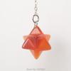 16x16MM Rose Pink Quartz Aventurine Carnelian Goldstone Amethysts Opal Pendulum Pendant with Chain 1PCS-Opal view 3