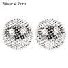 CUSROS 1 Pair Magnetic Hand Fitness Ball Pin Mini Health Physiotherapy Hand Acupuncture Ball Golden 4.7cm view 3