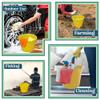 M1SS Set of 2- Yellow Plastic Builders Bucket 3 Gallon 14 Litre Water Mixing Storage Strong with Measuring Guide, Handle And Spout (Made in U.K) view 4