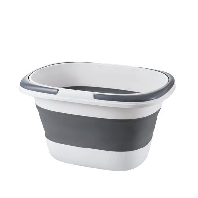 4.2 Gal(16L) Large Collapsible Mop Bucket with Handle for House Cleaning, Space Saving Outdoor Multiuse Foldable Water Pail for Camping,Fishing,RV (Grey1)