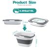 4.2 Gal(16L) Large Collapsible Mop Bucket with Handle for House Cleaning, Space Saving Outdoor Multiuse Foldable Water Pail for Camping,Fishing,RV (Grey1) view 2