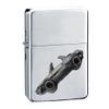 Classic Italian Car X19 1500 ref63 Pewter effect design on a flip top petrol lighter windproof SILVER refillable view 1