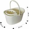 14 Litre Plastic Socket mop Bucket Cleaning Buckets & Bowls (Cream) view 3