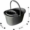 14 Litre Plastic Socket mop Bucket Cleaning Buckets & Bowls (Grey) view 2