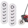 12-Pack Spin Mop Replacement Heads, Accoladesound 100 Microfiber Mop Refill Heads, Mop Replacement Heads for Spin Mop,White, 12pcs view 1
