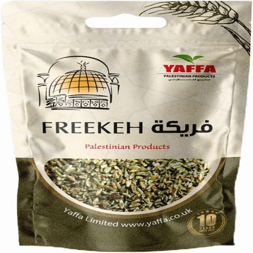 Yaffa Premium Whole Grain Greenwheat Palestinian Freekeh (250 g) - Vegan Rich in Protein Source of Fibre GMO-Free - Enjoy Delicious & Nutrient-Rich Freekeh from Palestine with Every Meal
