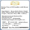 Jaiccha Ghasitaram Rakhi Gifts for Brothers Korno Tray of 10 Goodies with Besan Barfi and with 2 Pearl Rakhis view 4