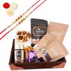 Jaiccha Ghasitaram Rakhi Gifts for Brothers Korno Tray of 6 Healthy Goodies with 2 Pearl Rakhis view 1