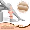 Agatige Varicose Veins Socks, 20-32mmhg Open Toe Medical Compression Socks for Women & Men Pressure Calf Compression Sleeve Socks for Swelling, Shin Splint - Skin Tone (M) view 2