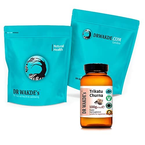 DR WAKDES Trikatu Churna Powder - 100g (3.5oz) | Mixture of 3 Dried Spices | Ginger, Black Pepper & Long Pepper | Plant-Based | Vegan | All Natural