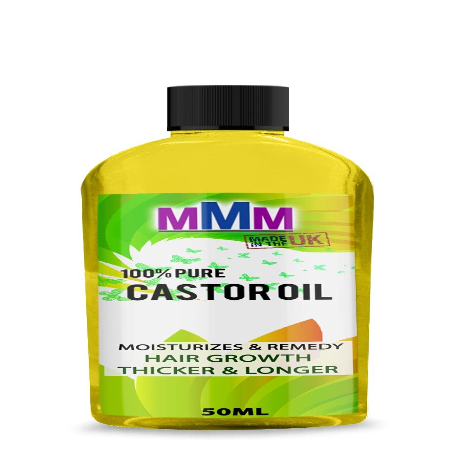 Organic Castor Oil 100% Cold Pressed Undiluted, Certified, Premium Quality (50ML)