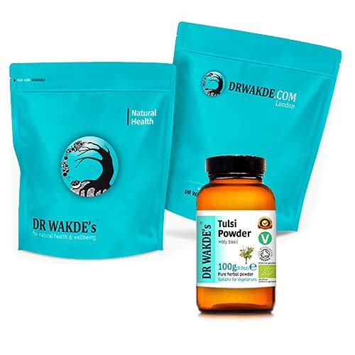 DR WAKDE'S Organic Tulsi Powder (Holy Basil | Ocimum Sanctum) - 100g (3.5oz) | Pure, Raw & Dried Powder | Ayurvedic Herb | Vegan | Nothing Added, Nothing Removed | Same Day Dispatch