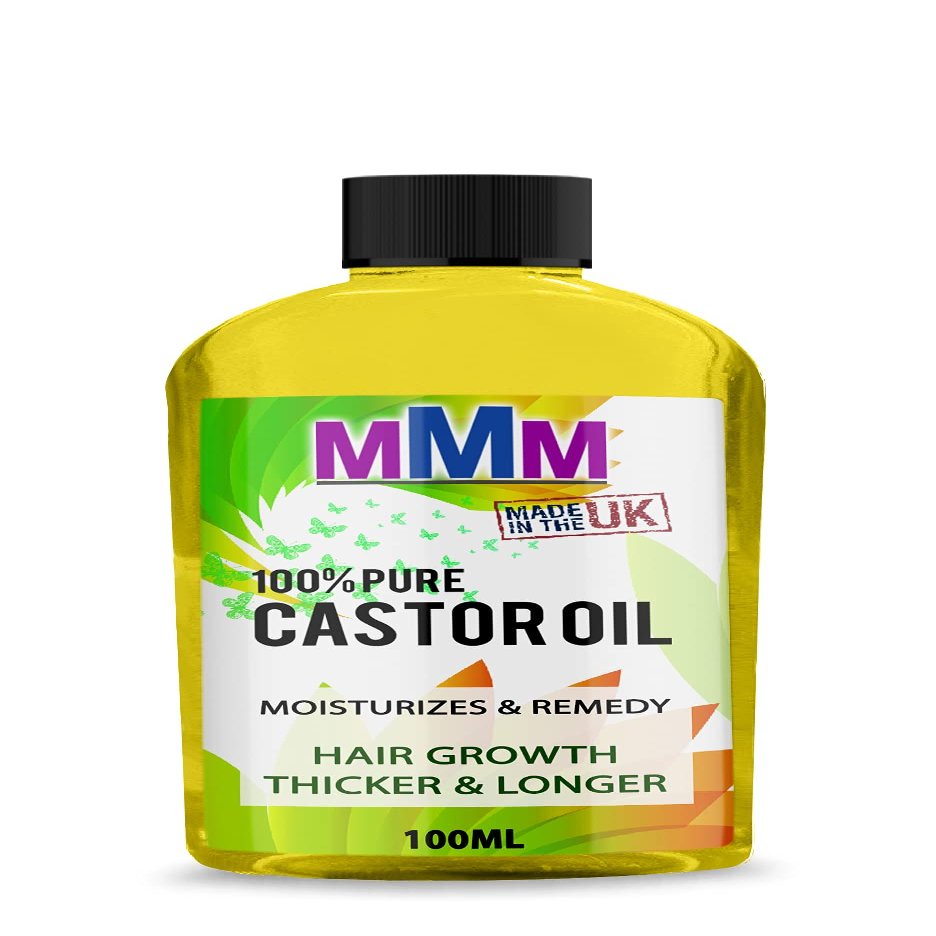 Organic Castor Oil 100% Cold Pressed Undiluted, Certified, Premium Quality (100ML)