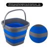 Collapsible Plastic Bucket with 2.6 Gallon (10L), Foldable Rectangular Tub for House Cleaning, Space Saving Outdoor Waterpot for Garden or Camping, Portable Fishing Water Pail (Blue) view 4