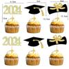 48 Pieces 2024 Graduation Cupcake Toppers Class of 2024 Graduation Cake Toppers for Grad 2024 Party Cake Decorations Supplies view 3