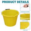 14L Litre Strong Blue Plastic Builders Bucket 3 Gallon Multipurpose Bucket Construction With Metal Handle & Spout For Cleaning Animal Feed Mixing Home & Garden (Made in UK) (3, Yellow) view 2