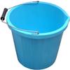 14L Litre Strong Plastic Builders Bucket 3 Gallon Multipurpose Storage Bucket Construction Bucket With Metal Handle & Spout For Cleaning Animal Feed Mixing Home & Garden (Made in UK) (1, Sky Blue) view 1