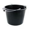 14L Litre Strong Plastic Builders Bucket 3 Gallon Multipurpose Storage Bucket Construction Bucket with Metal Handle & Spout for Cleaning Animal Feed Mixing Home & Garden (Made in UK) (1, Black) view 1