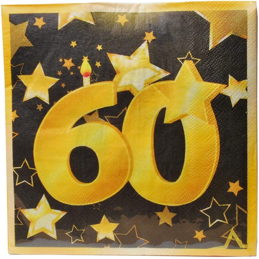 Udo Schmidt 13207 Serviettes 14 g Black Number 60 Black/Gold