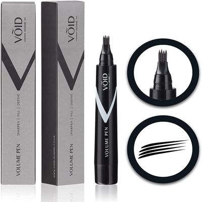 VOID Homme Beard Pen Filler for Men Instant Beard Pen & Filler Beard Pencil, Easy Beard Pen Liner, Beard Filler Pen & Beard Marker, Waterproof Pen (Dark Brown, Single)