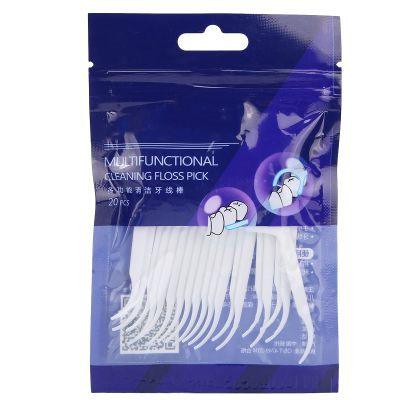 20pcs Dental Floss Picks High Pull Toothpicks Sticks, Professional Dental Floss Picks Disposable Tooth Cleaning Floss Picks, for Family Hotel Travel Women Men Teeth Cleaning