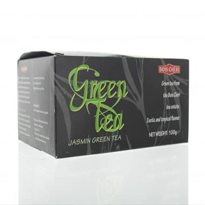 Bois Cheri Green tea with fine jasmine nuts loose (100g) from the highland of Mauritius, hand-picked, all natural