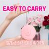 Adorable Pink Peri - Menstrual Period Cup Case Storage Bag | Rose Design + Silicon Material | Easy to Carry, Clean, and use | Metal Chain Attached | Multi-use for Small Items (Cup not Included) Pink view 2
