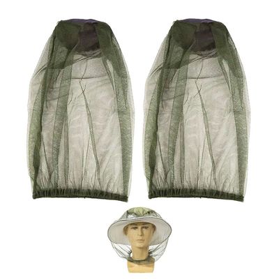 2PCS Midge Head Net Face Net Mesh Nylon Mosquito Head Net for Outdoor Hiking Camping Climbing Fishing and Walking