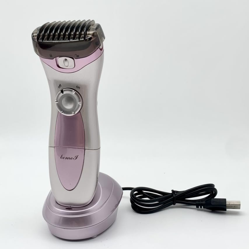 1Pcs Electric Lady Shaver, Portable IPX4 Waterproof Purple Facial Hair Removal, Painless Hair Remover Shaver for Ladies, Women's Electric Shaver Razor for Body, Face, Leg, Bikini Line