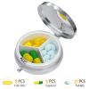 Nipichsha Pill Box, Small Pill Case for Purse & Pocket, Cute Travel Medicine Organizer, Portable Medicine Container Holder to Hold Vitamins, Medication, Fish Oil & Supplement, Blue Marble view 3